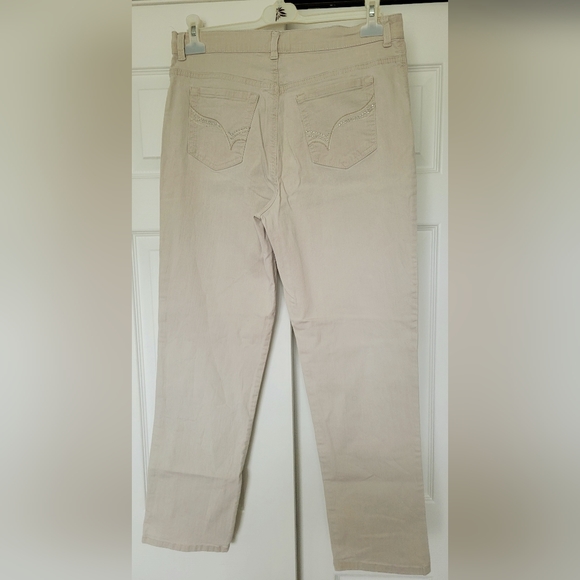Gloria Vanderbilt Amanda Women's Classic Jeans Stonewood/Cream Stretch Cotton 14 - Picture 7 of 16
